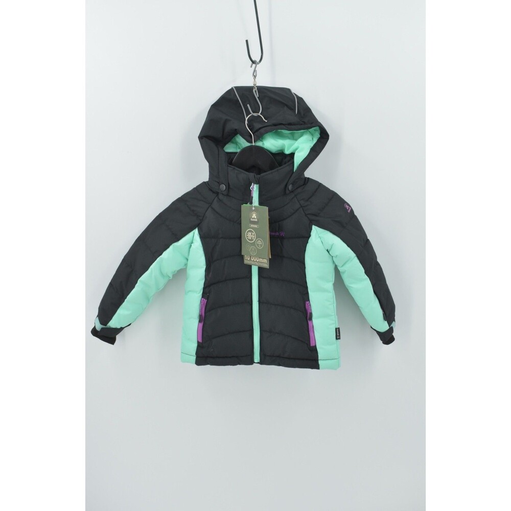 Kamik Size 8 Girls Aayla Winter Jacket NWT Black Cabbage Mint